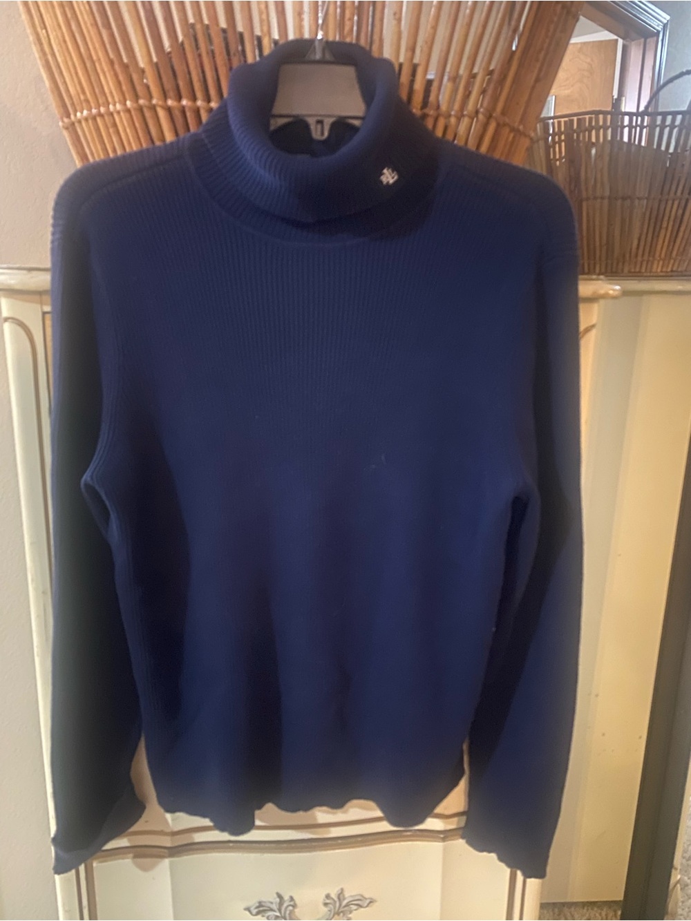 Lauren Ralph Lauren - vintage Y2K- Navy Ribbed Turtleneck Sweater